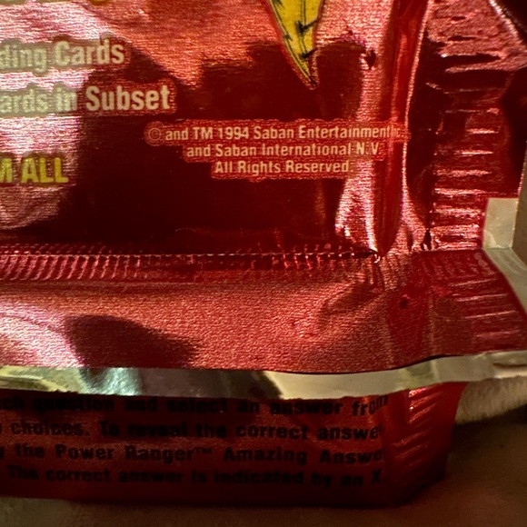 1994 Mighty Morphin Power Rangers Series 2 Premium Trading Cards Pack - Picture 3 of 3